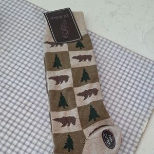 Brother Beige and Brown Patterned Socks